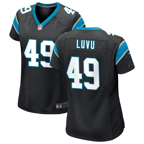 Womens Carolina Panthers #49 Frankie Luvu Nike Black Limited Jersey