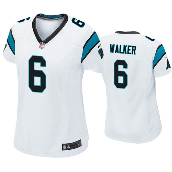 Womens Carolina Panthers #6 P. J. Walker Nike White Limited Jersey