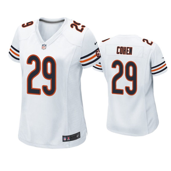 Womens Chicago Bears #29 Tarik Cohen Nike White Limited Jersey