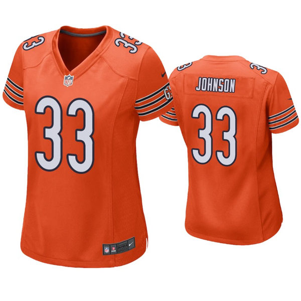 Womens Chicago Bears #33 Jaylon Johnson Nike Orange Alternate Limited Jersey