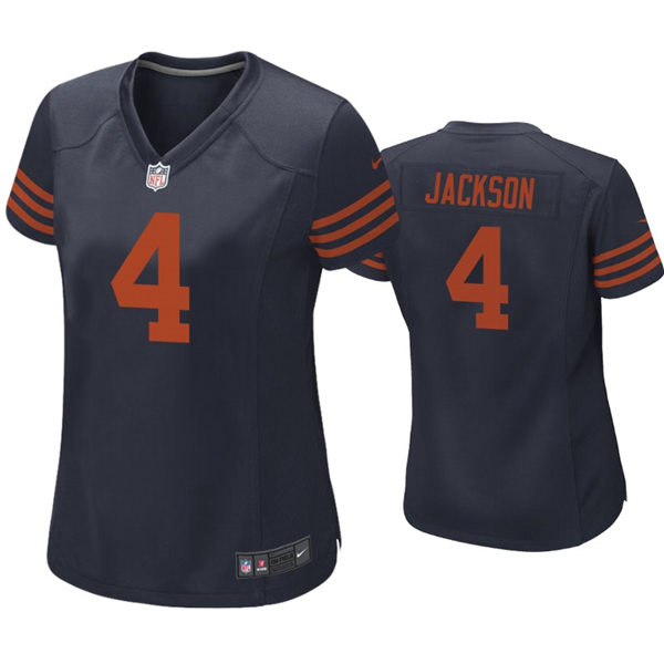 Womens Chicago Bears #4 Eddie Jackson Nike Navy Orange Limited Jersey