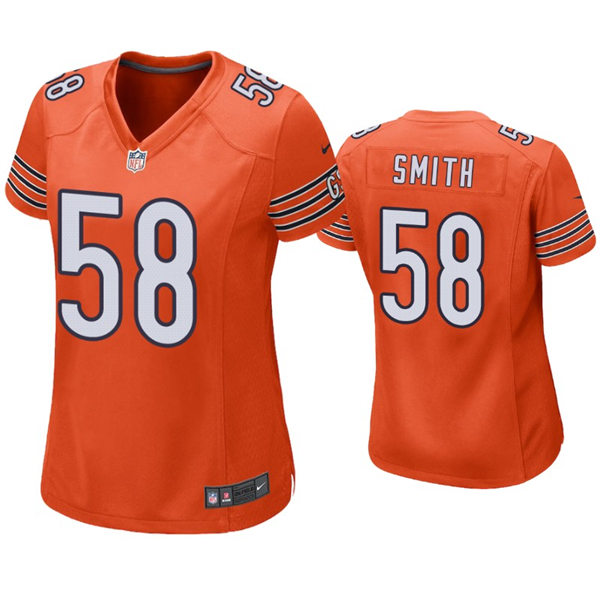 Womens Chicago Bears #58 Roquan Smith Nike Orange Alternate Limited Jersey