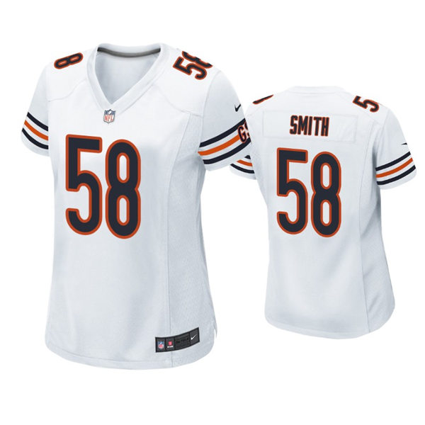 Womens Chicago Bears #58 Roquan Smith Nike White Limited Jersey