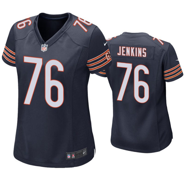 Womens Chicago Bears #76 Teven Jenkins Nike Navy Limited Jersey