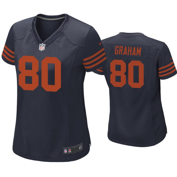 Womens Chicago Bears #80 Jimmy Graham Nike Navy Orange Limited Jersey