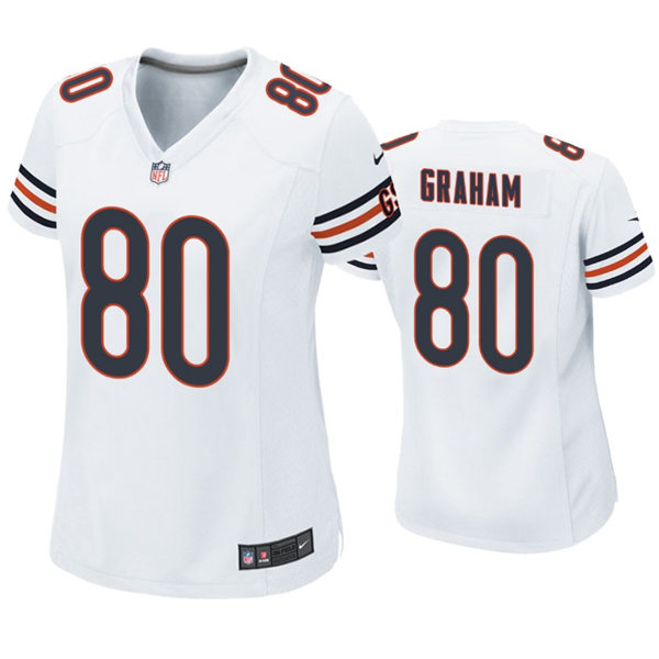 Womens Chicago Bears #80 Jimmy Graham Nike White Limited Jersey