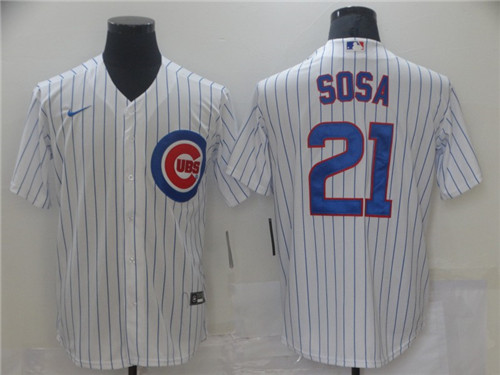 Womens Chicago Cubs Retired Player #21 Sammy Sosa Nike White Jerseys