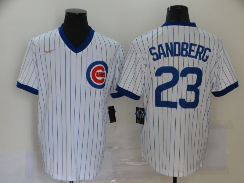 Womens Chicago Cubs Retired Player #23 Ryne Sandberg Nike White Pullover Jersey