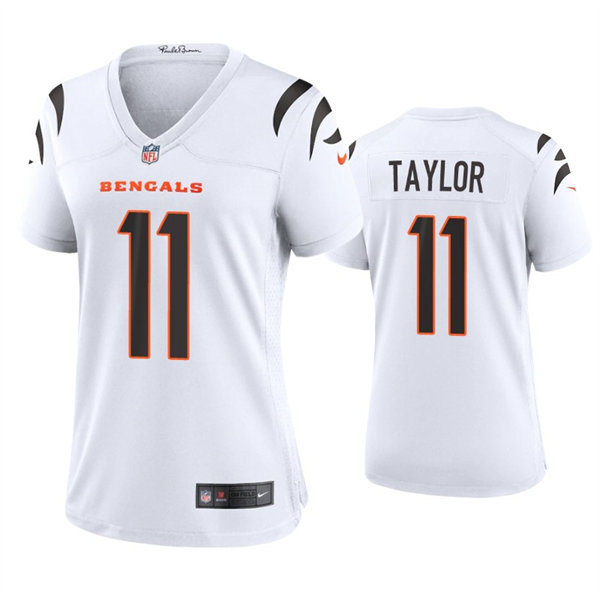 Womens Cincinnati Bengals #11 Trent Taylor Nike White Away Limited Jersey