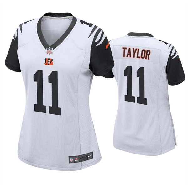 Womens Cincinnati Bengals #11 Trent Taylor Nike White Color Rush Jersey