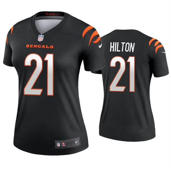 Womens Cincinnati Bengals #21 Mike Hilton Nike Black Team Color Limited Jersey