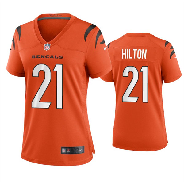 Womens Cincinnati Bengals #21 Mike Hilton Nike Orange Limited Jersey