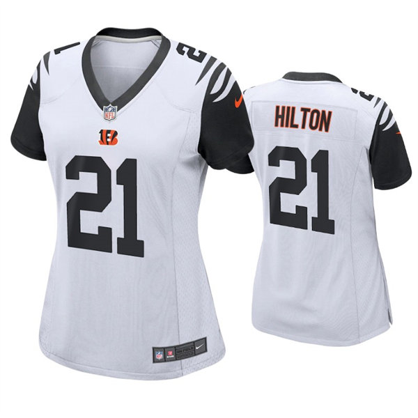 Womens Cincinnati Bengals #21 Mike Hilton Nike White Color Rush Jersey