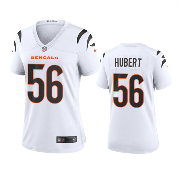 Womens Cincinnati Bengals #56 Wyatt Hubert Nike White Away Limited Jersey