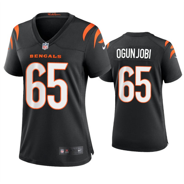 Womens Cincinnati Bengals #65 Larry Ogunjobi Nike Black Team Color Limited Jersey