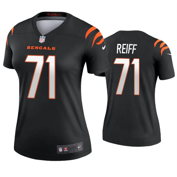 Womens Cincinnati Bengals #71 Riley Reiff Nike Black Team Color Limited Jersey