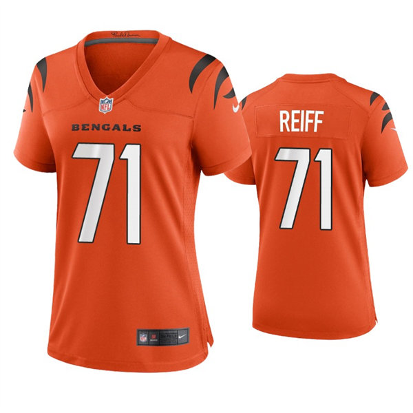 Womens Cincinnati Bengals #71 Riley Reiff Nike Orange Limited Jersey