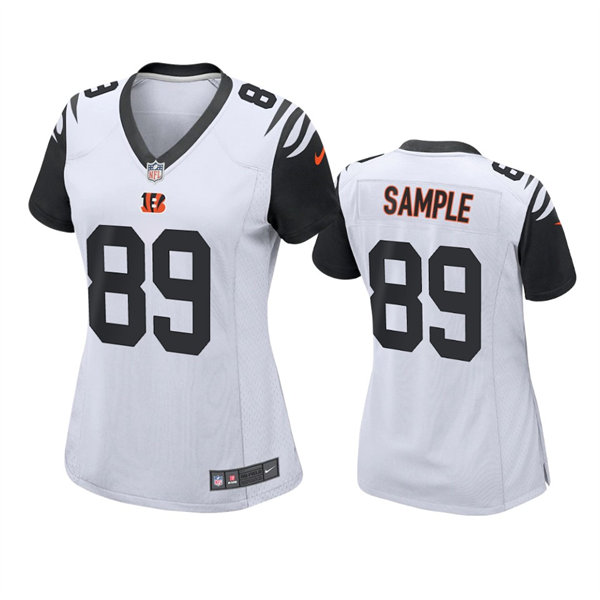 Womens Cincinnati Bengals #89 Drew Sample Nike White Color Rush Jersey