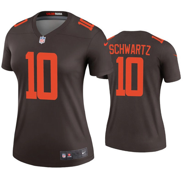 Womens Cleveland Browns #10 Anthony Schwartz Nike Brown Alternate Limited Jersey