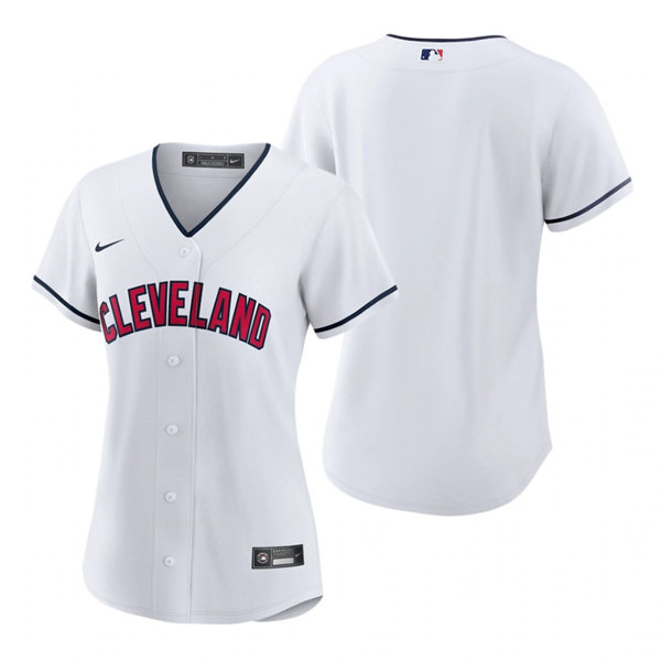 Womens Cleveland Indians Custom Shane Bieber Bradley Zimmer Triston McKenzie James Karinchak Nike 2021 Cleveland White Alternate Jersey