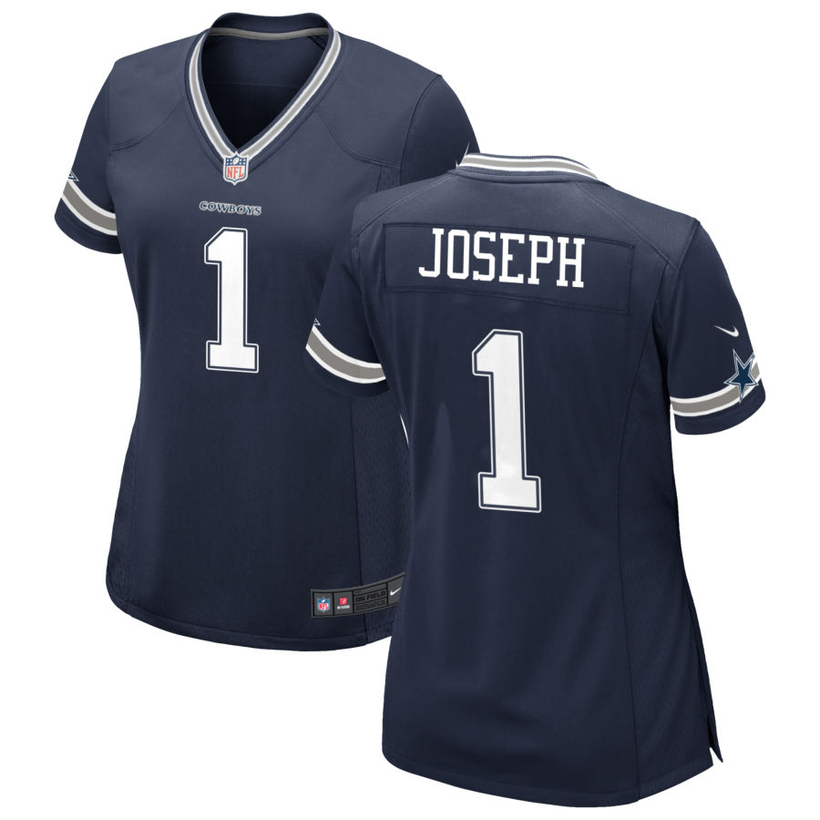 Womens Dallas Cowboys #1 Kelvin Joseph Nike Navy Team Color Limited Jersey
