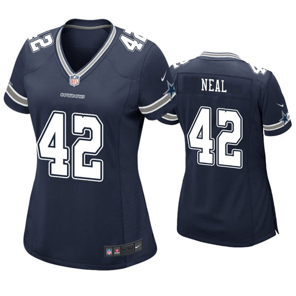 Womens Dallas Cowboys #42 Keanu Neal Nike Navy Team Color Limited Jersey