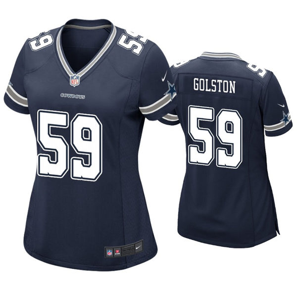 Womens Dallas Cowboys #59 Chauncey Golston Nike Navy Team Color Limited Jersey