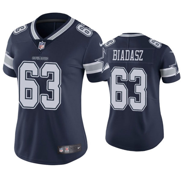 Womens Dallas Cowboys #63 Tyler Biadasz Nike Navy Alternate Limited Jersey