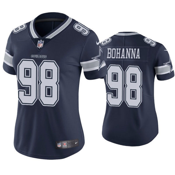 Womens Dallas Cowboys #98 Quinton Bohanna Nike Navy Team Color Limited Jersey