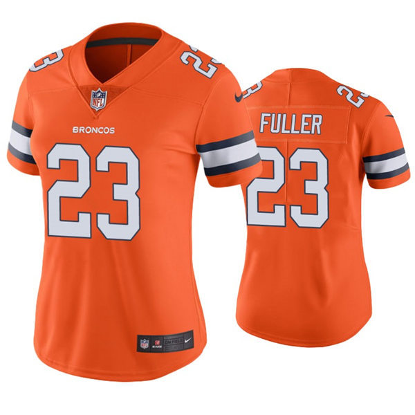 Womens Denver Broncos #23 Kyle Fuller Nike Orange Color Rush Jersey