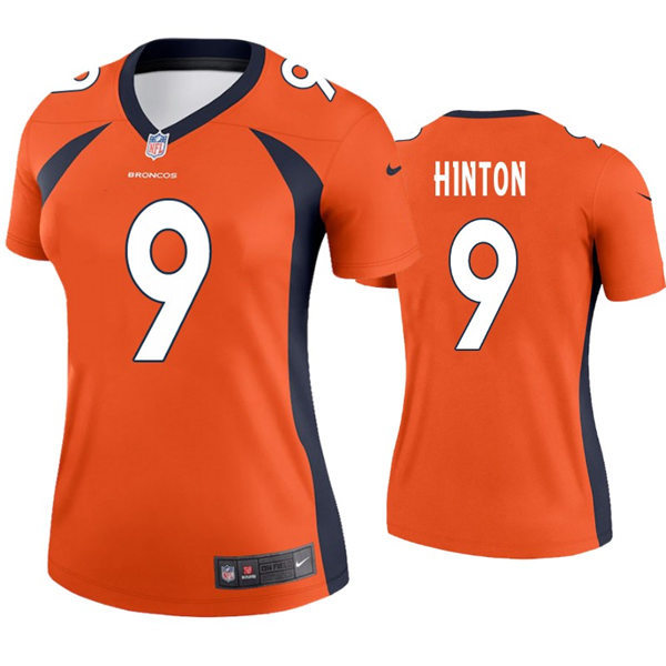 Womens Denver Broncos #9 Kendall Hinton Nike Orange Limited Jersey
