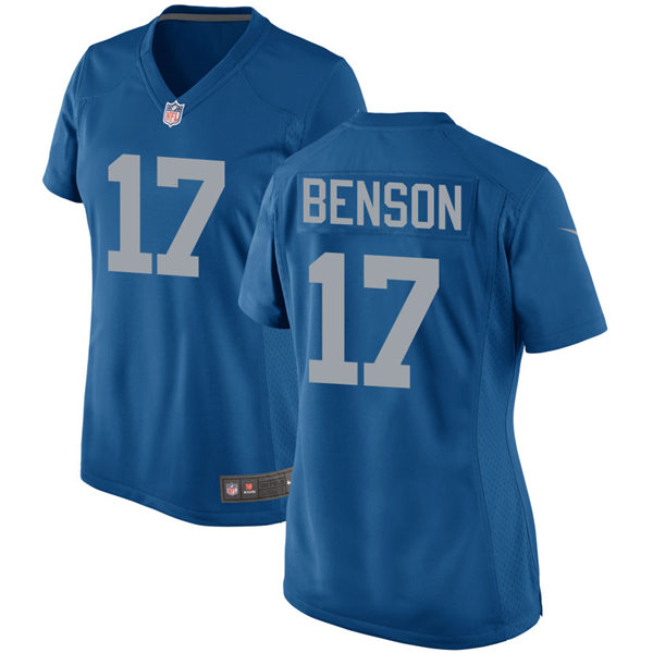 Womens Detroit Lions #17 Trinity Benson Nike Blue Retro Throwback Jersey