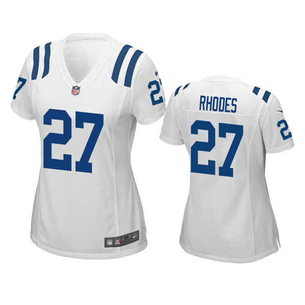 Womens Indianapolis Colts #27 Xavier Rhodes Nike White Limited Jersey