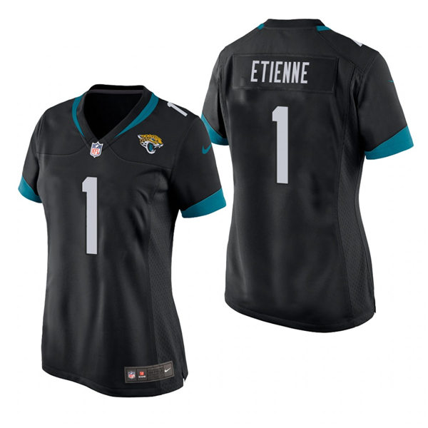 Womens Jacksonville Jaguars #1 Travis Etienne Nike Black Limited Jersey