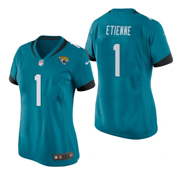 Womens Jacksonville Jaguars #1 Travis Etienne Nike Teal Alternate Limited Jersey