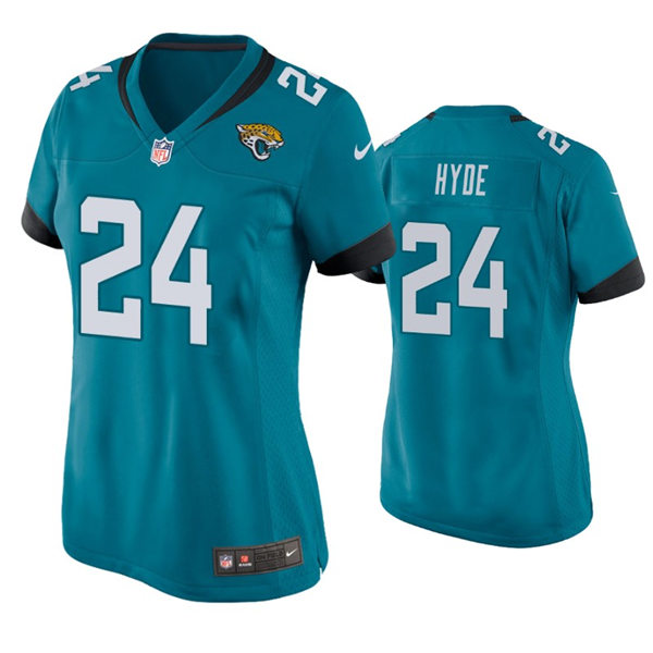 Womens Jacksonville Jaguars #24 Carlos Hyde Nike Teal Alternate Limited Jersey