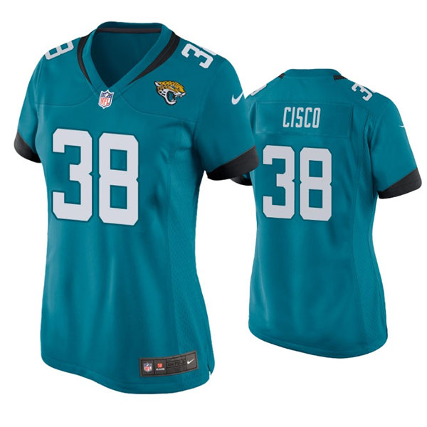 Womens Jacksonville Jaguars #38 Andre Cisco Nike Teal Alternate Limited Jersey