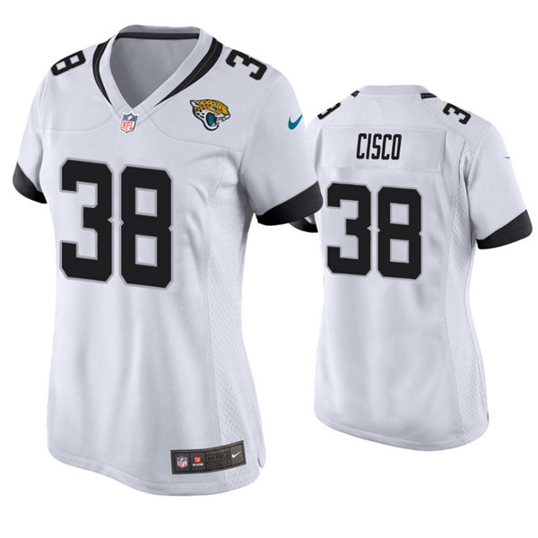 Womens Jacksonville Jaguars #38 Andre Cisco Nike White Limited Jersey
