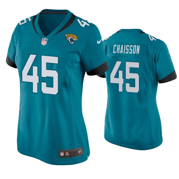 Womens Jacksonville Jaguars #45 K'Lavon Chaisson Nike Teal Alternate Limited Jersey