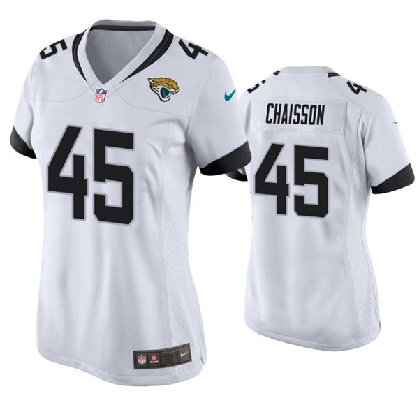 Womens Jacksonville Jaguars #45 K'Lavon Chaisson Nike White Limited Jersey