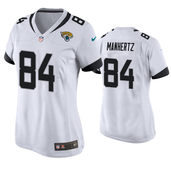 Womens Jacksonville Jaguars #84 Chris Manhertz Nike White Limited Jersey