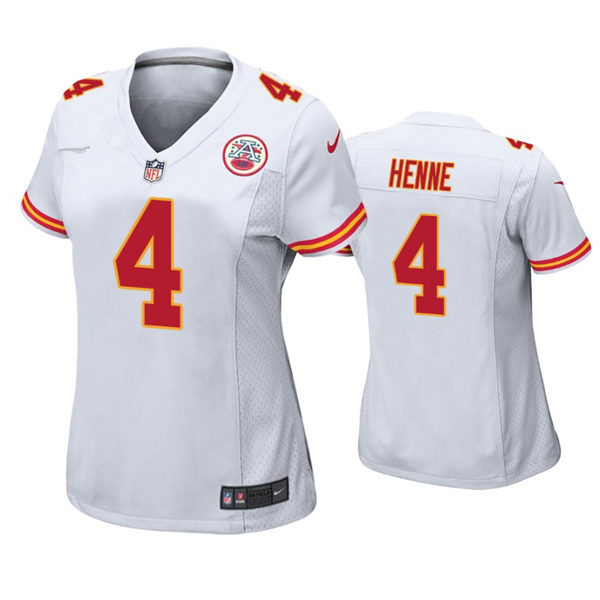 Womens Kansas City Chiefs #4 Chad Henne Nike White Limited Jersey