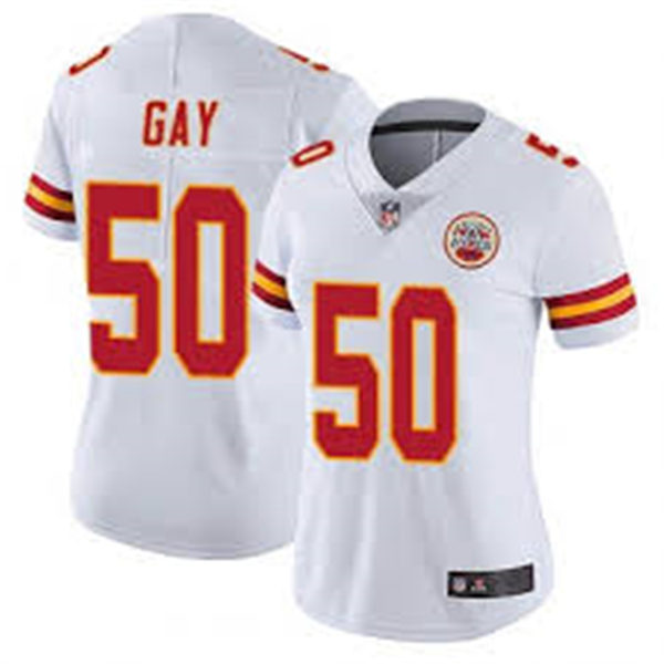 Womens Kansas City Chiefs #50 Willie Gay Nike White Limited Jersey