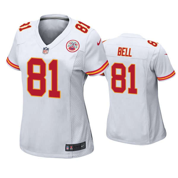 Womens Kansas City Chiefs #81 Blake Bell Nike White Limited Jersey