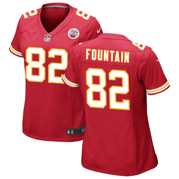 Womens Kansas City Chiefs #82 Daurice Fountain Nike Red Limited Jersey