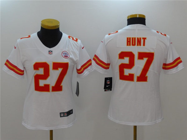 Womens Kansas City Chiefs Retired Player #27 Clark Hunt Nike White Vapor Untouchable Jersey