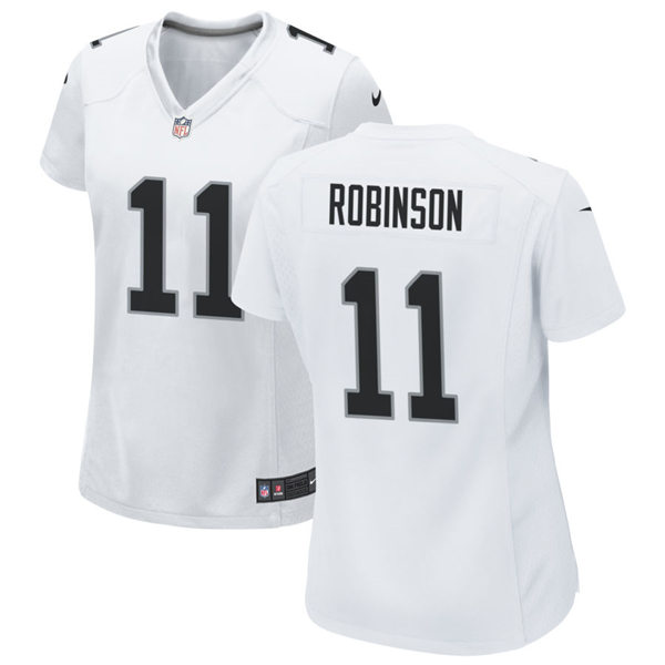 Womens Las Vegas Raiders #11 Demarcus Robinson Nike White Limited Jersey