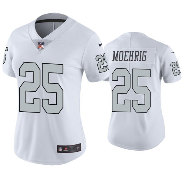 Womens Las Vegas Raiders #25 Trevon Moehrig Nike White Color Rush Jersey