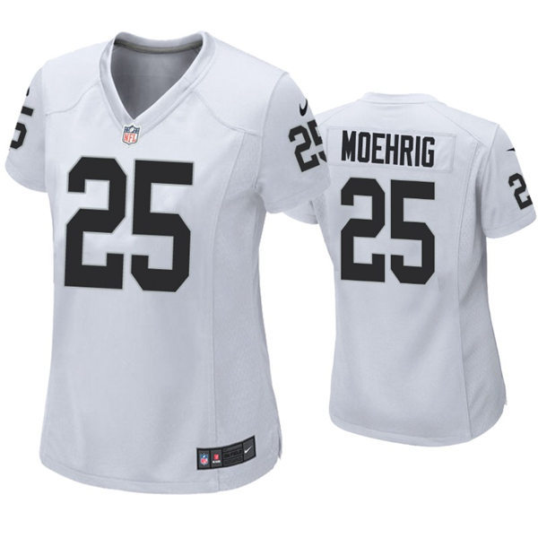 Womens Las Vegas Raiders #25 Trevon Moehrig Nike White Stitched Limited Jersey