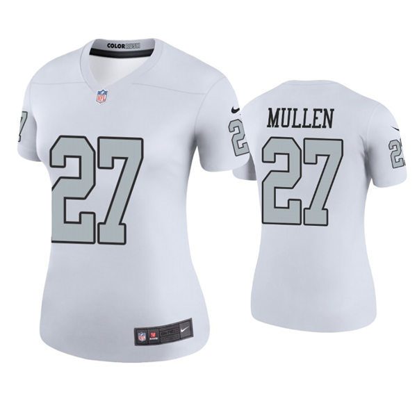 Womens Las Vegas Raiders #27 Trayvon Mullen Nike White Stitched Color Rush Jersey